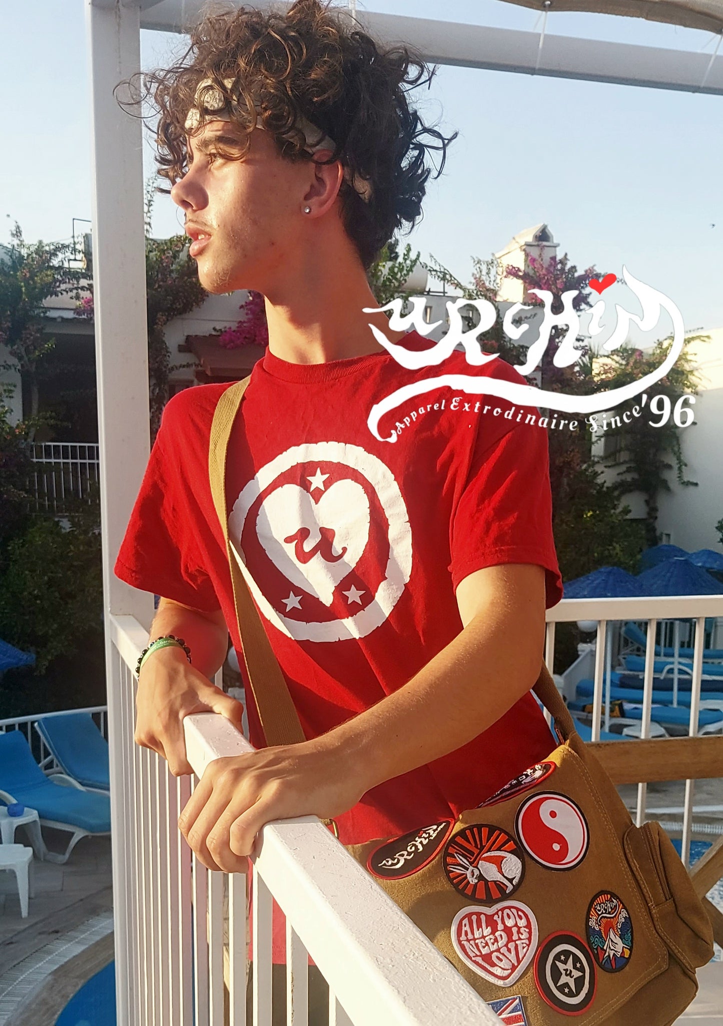 URCHIN-'LOVE U' White Logo. Cotton T Shirt. Choice of Colours. Unisex
