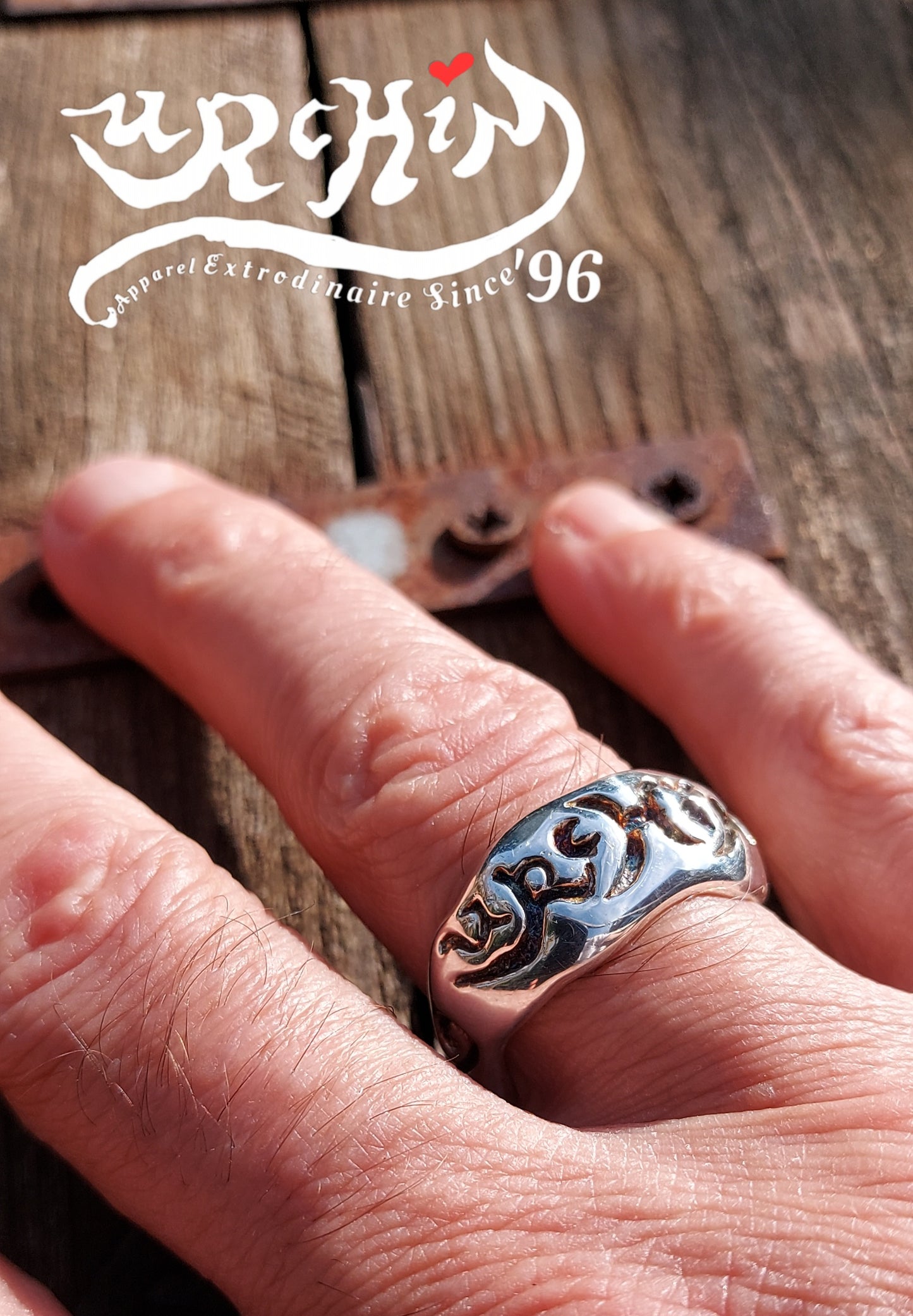 URCHIN Jewellery - 'Skinny' Urchin Logo Ring. Hallmarked. Handmade in the UK. Choice of Custom Sizes available.