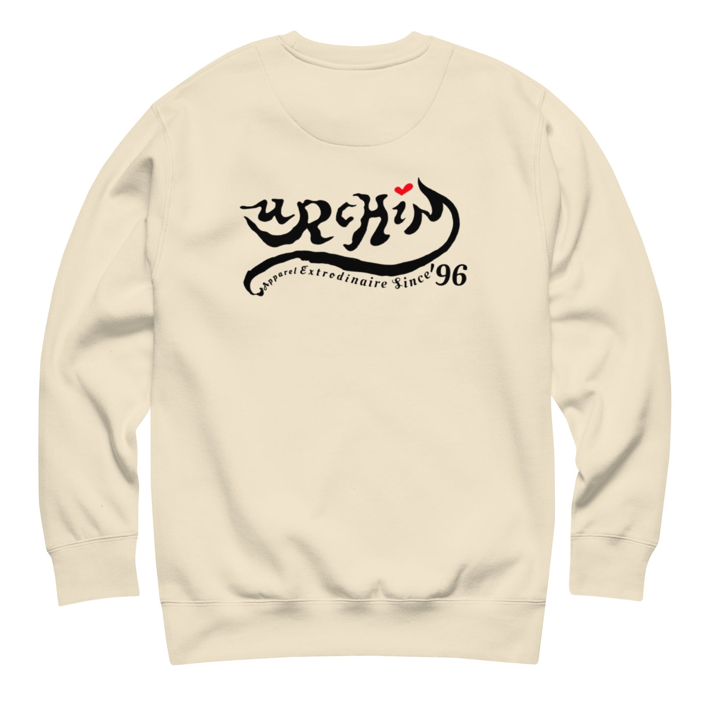 URCHIN-'U STAR' Black Logo. Premium Cotton Sweatshirt. Choice of Colours. Unisex.
