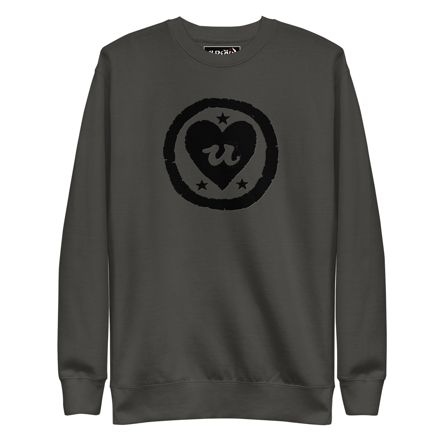 URCHIN 'LOVE U' Black Logo. Premium Cotton Sweatshirt. Choice of Colours. Unisex.