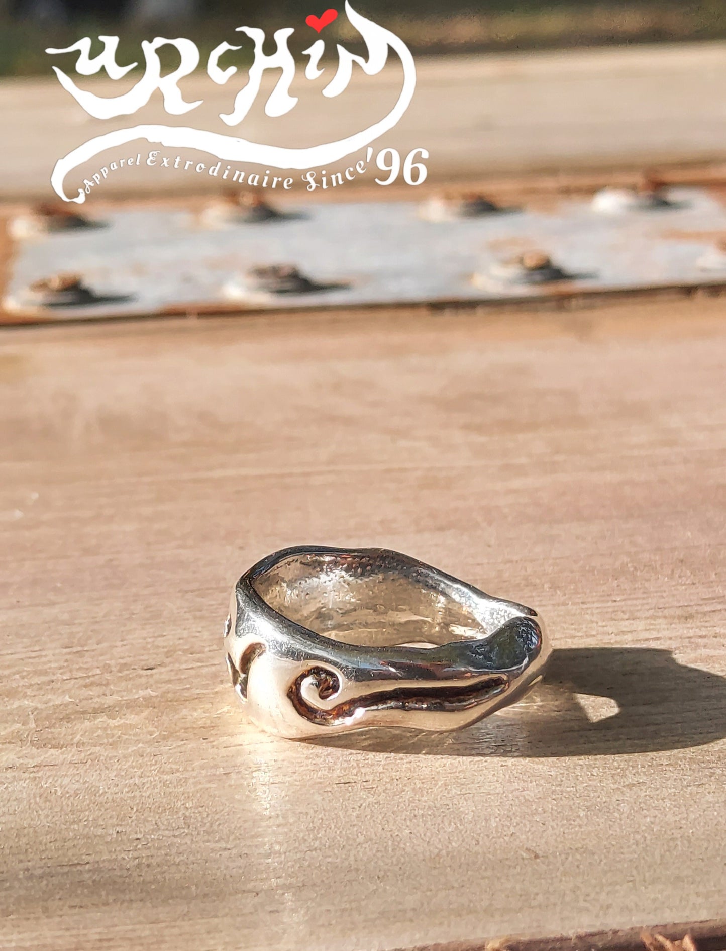 URCHIN Jewellery - 'Skinny' Urchin Logo Ring. Hallmarked. Handmade in the UK. Choice of Custom Sizes available.