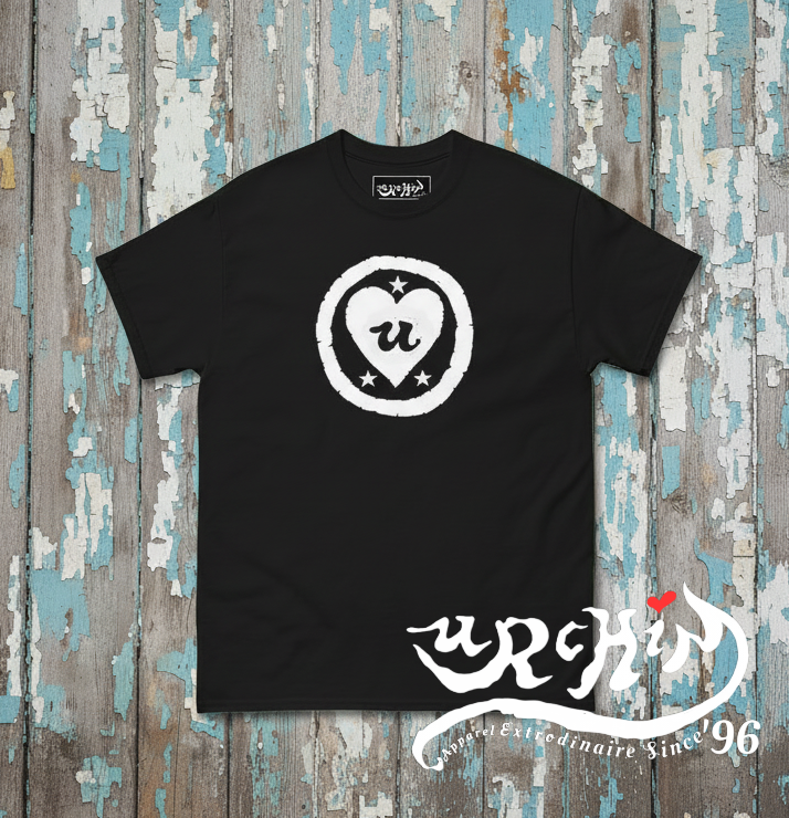URCHIN-'LOVE U' White Logo. Cotton T Shirt. Choice of Colours. Unisex