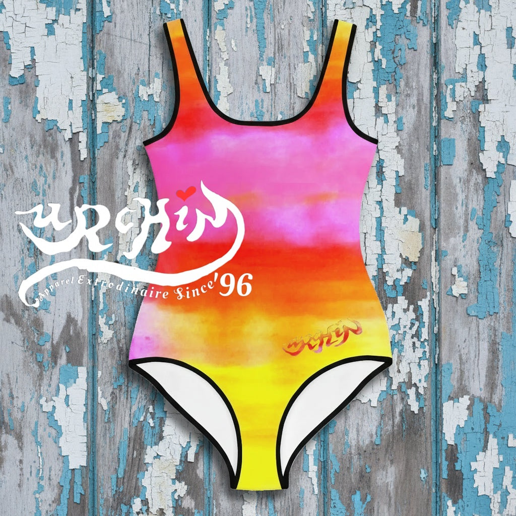URCHIN 'Sunrise Beach' All-Over Print Youth Swimsuit