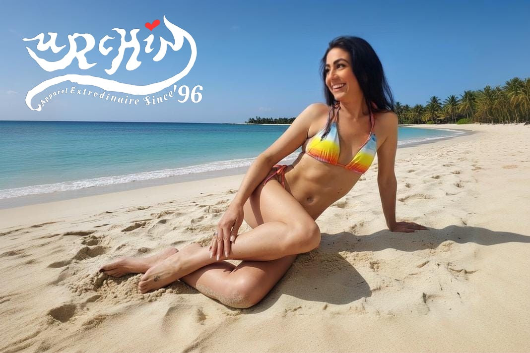 URCHIN Clothes & Swimwear. 'SUNRISE BEACH' recycled string bikini. Choice of Sizes.