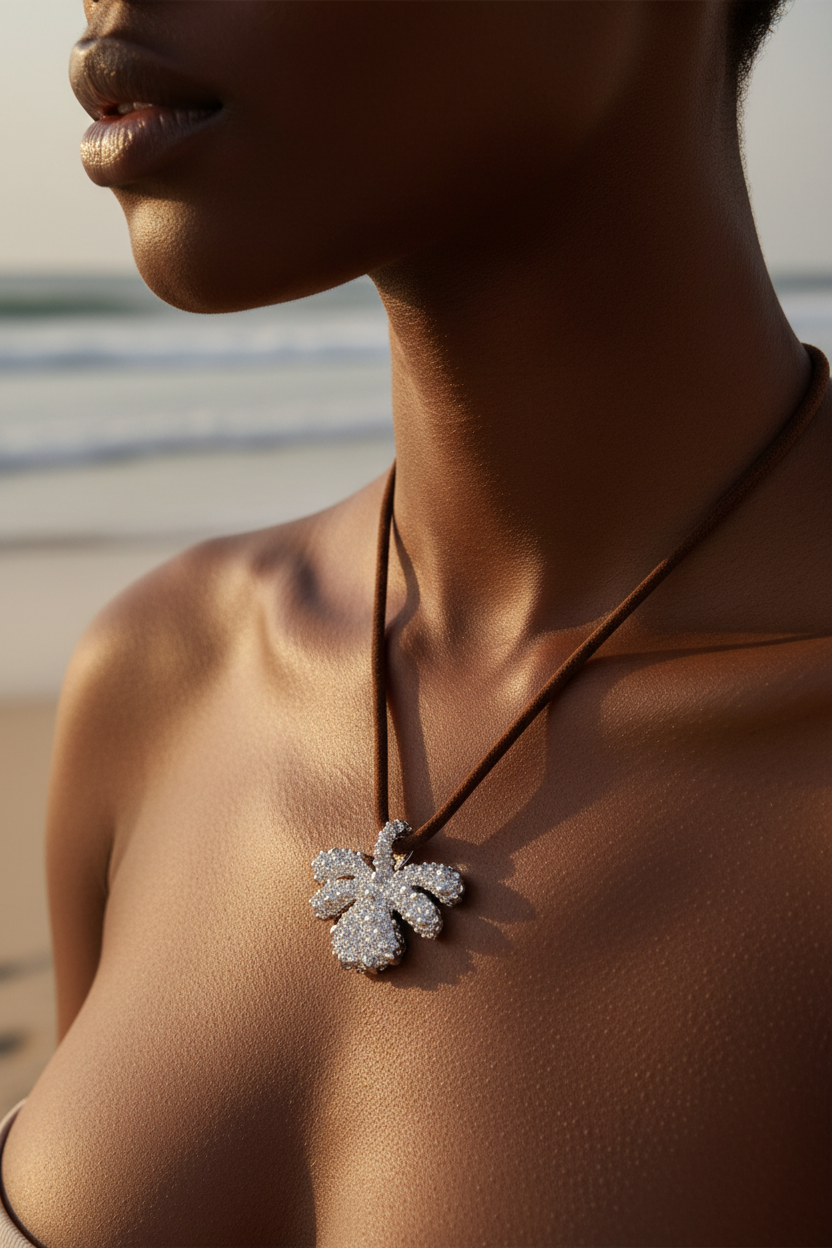 URCHIN Jewellery -'Coral Tsuba' Solid Silver Pendant. Hallmarked. Hand Made in the UK. Choice of Cord.