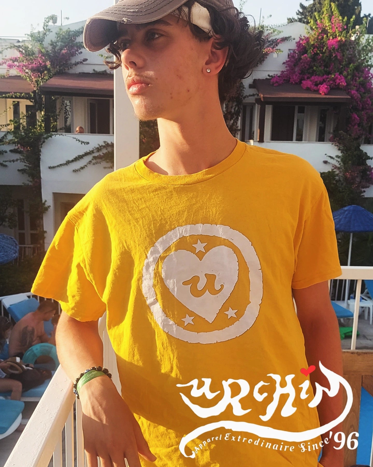 URCHIN-'LOVE U' White Logo. Cotton T Shirt. Choice of Colours. Unisex