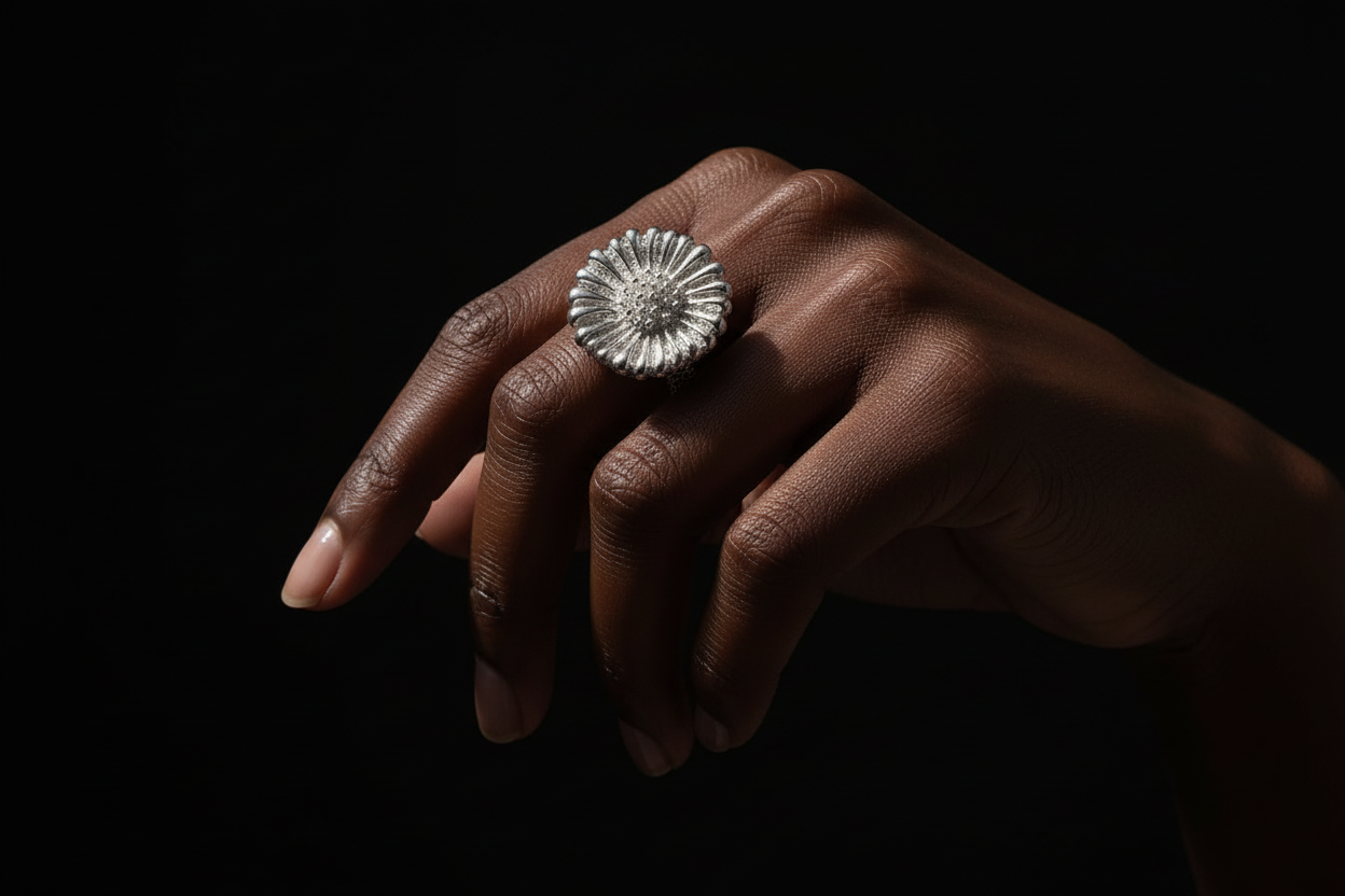 URCHIN Jewellery - 'Daisy' Ring. Hallmarked & Handmade in the UK. Choice of Custom Sizes available.