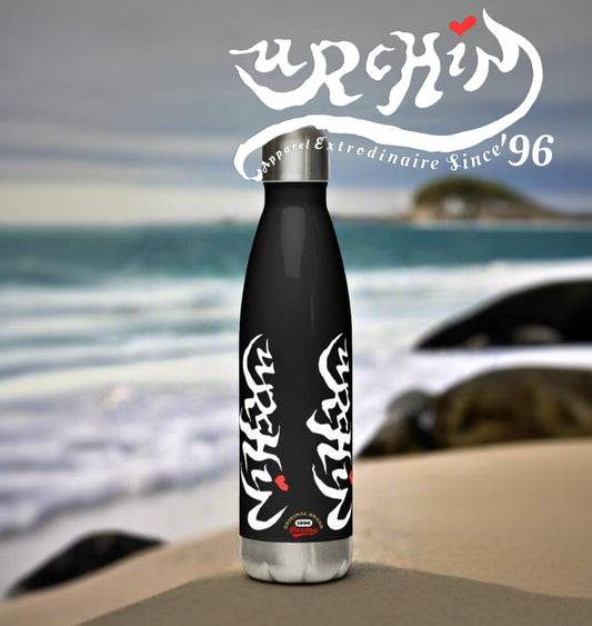 URCHIN Hydration Stainless Steel water bottle. Classic '96 Logo on Black.