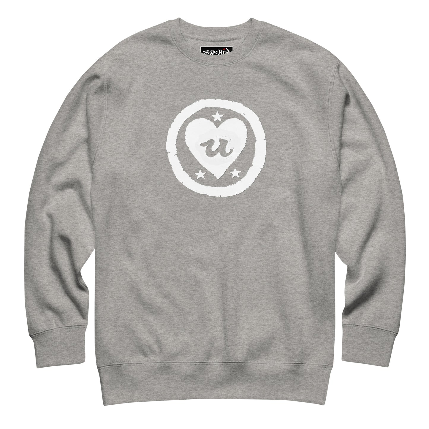 URCHIN 'LOVE U' White Logo. Premium Cotton Sweatshirt. Choice of Colours. Unisex.