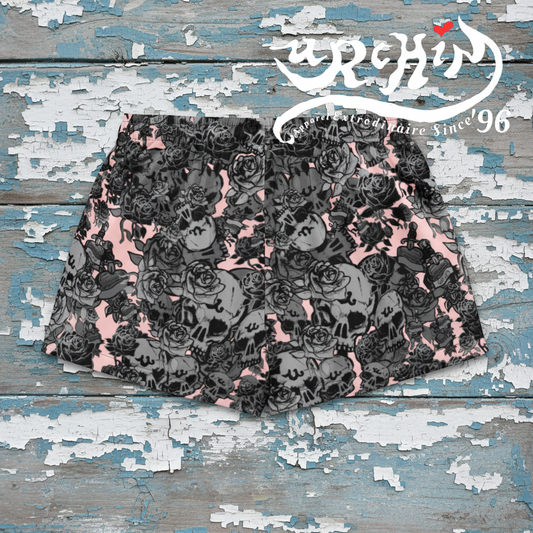 DARK URCHIN SKULL STORM 'CORAL' Women’s pajama shorts