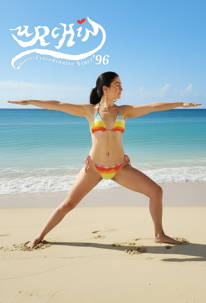 URCHIN 'SUNRISE BEACH' recycled string bikini.