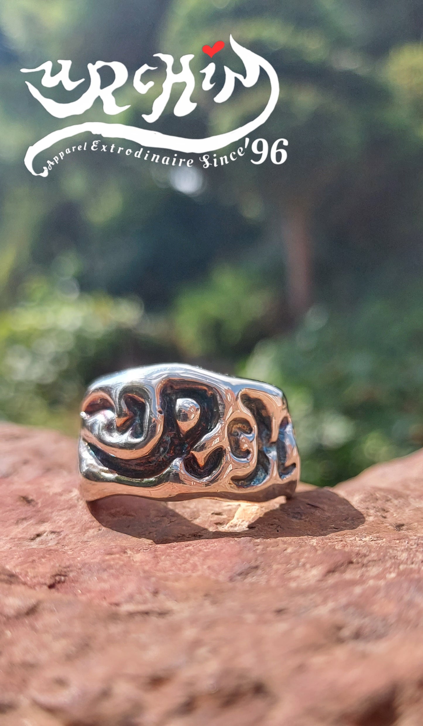 URCHIN Jewellery-'Phat' Urchin Logo Ring. Solid Silver. Hallmarked. Custom Sizes Available. Hand Made in the UK.