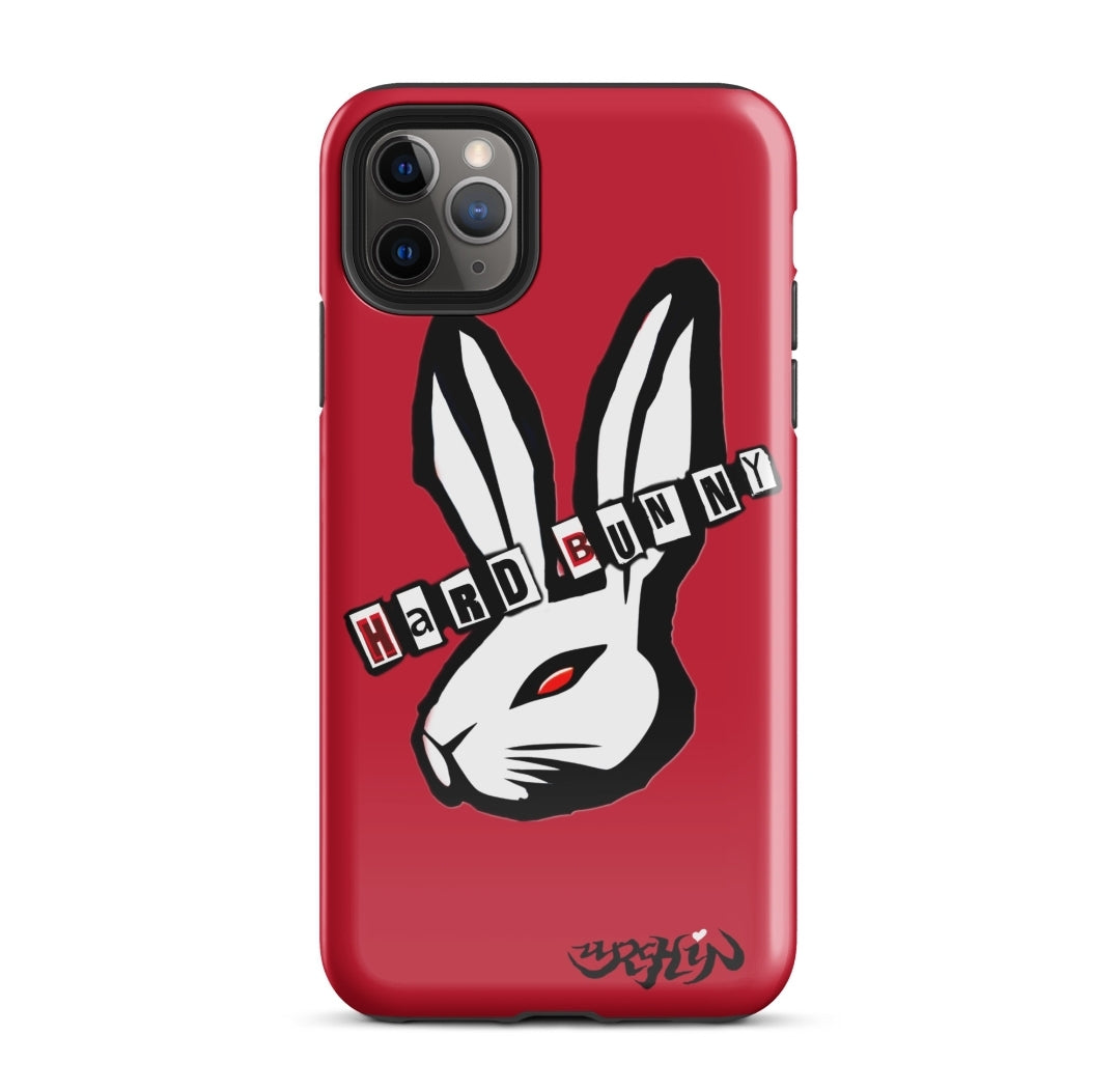 URCHIN - HARD BUNNY logo. Red. Tough Case for iPhone®