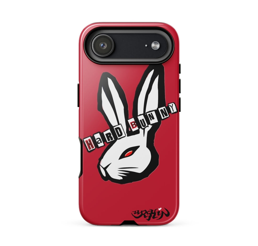 URCHIN - HARD BUNNY logo. Red. Tough Case for iPhone®