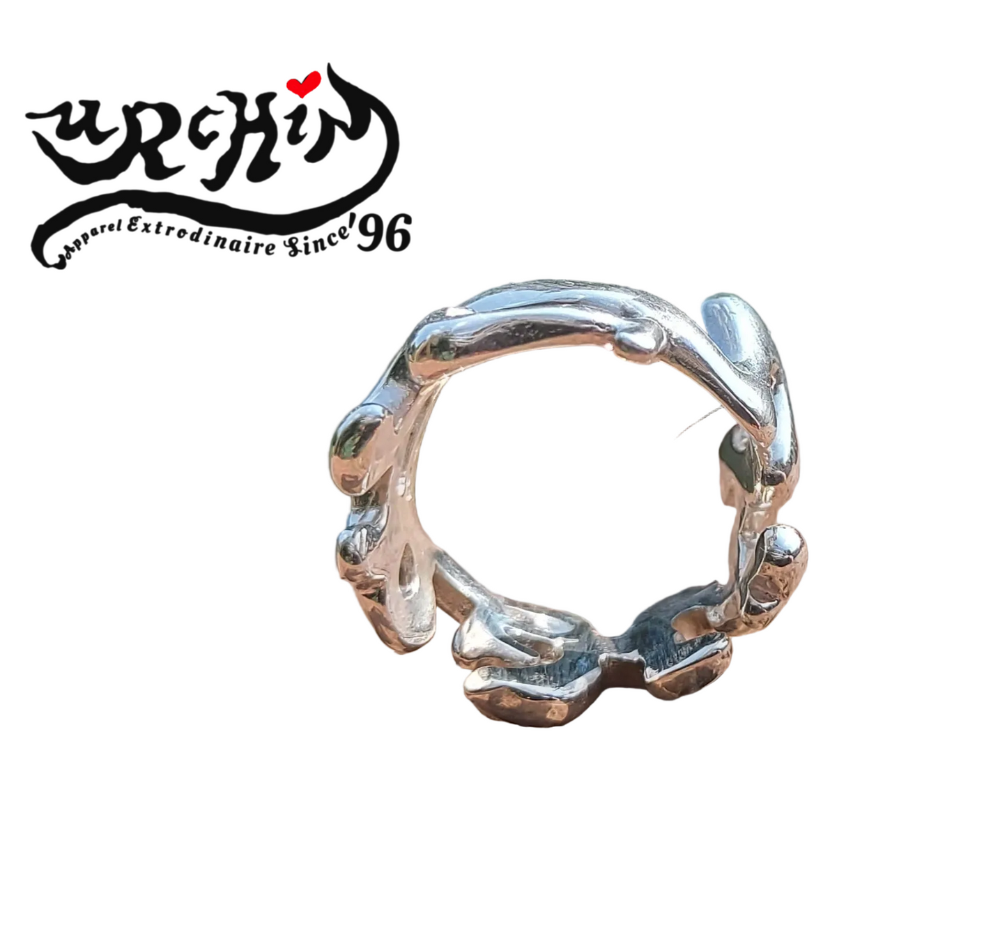 URCHIN Jewellery - 'Wave' Urchin Logo Unisex Ring. Hallmarked. Handmade in the UK. Choice of Custom Sizes available.