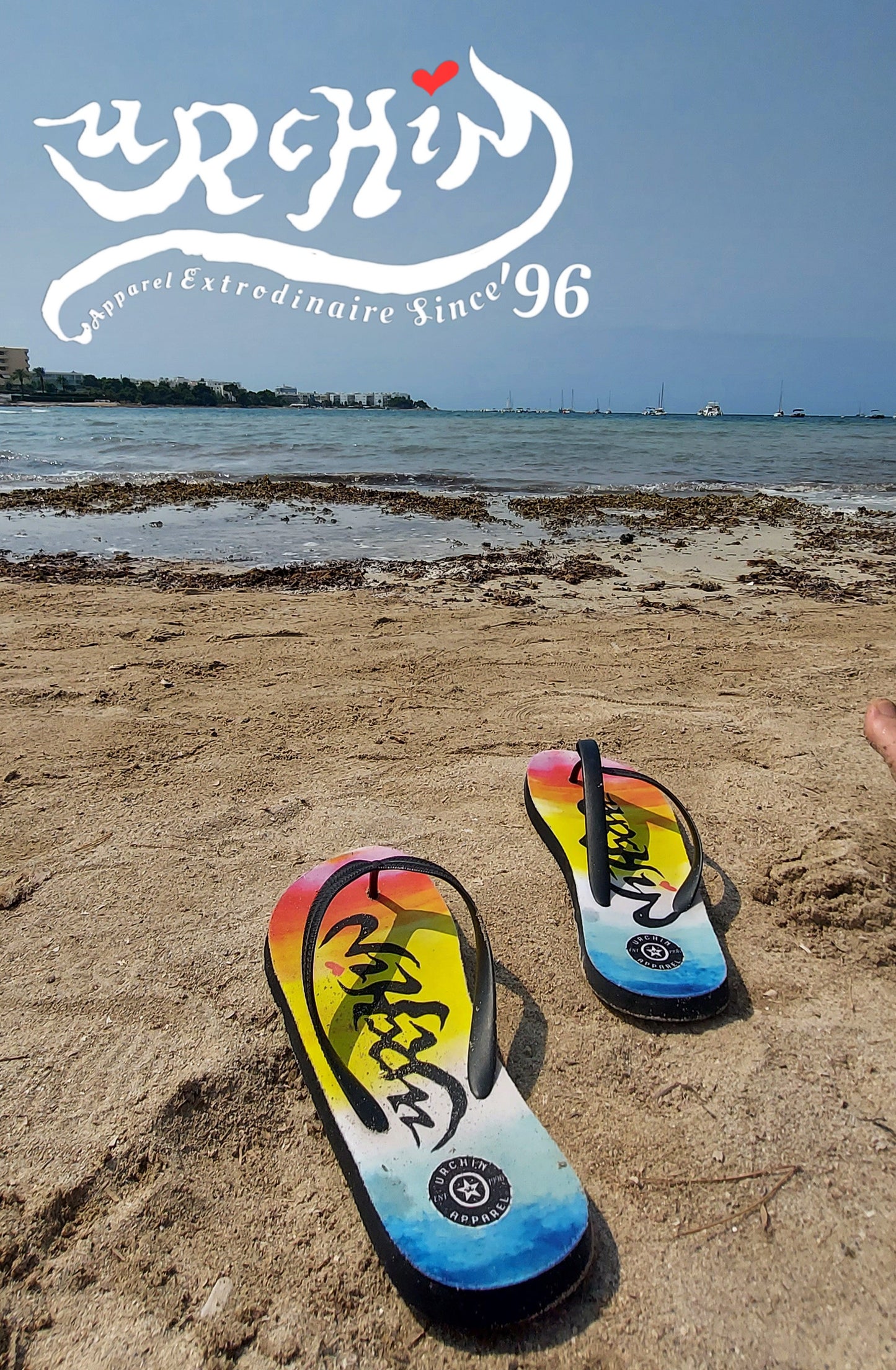 URCHIN Footwear. 'SUNSET BEACH' Unisex Flip-Flops. Choice of Sizes.