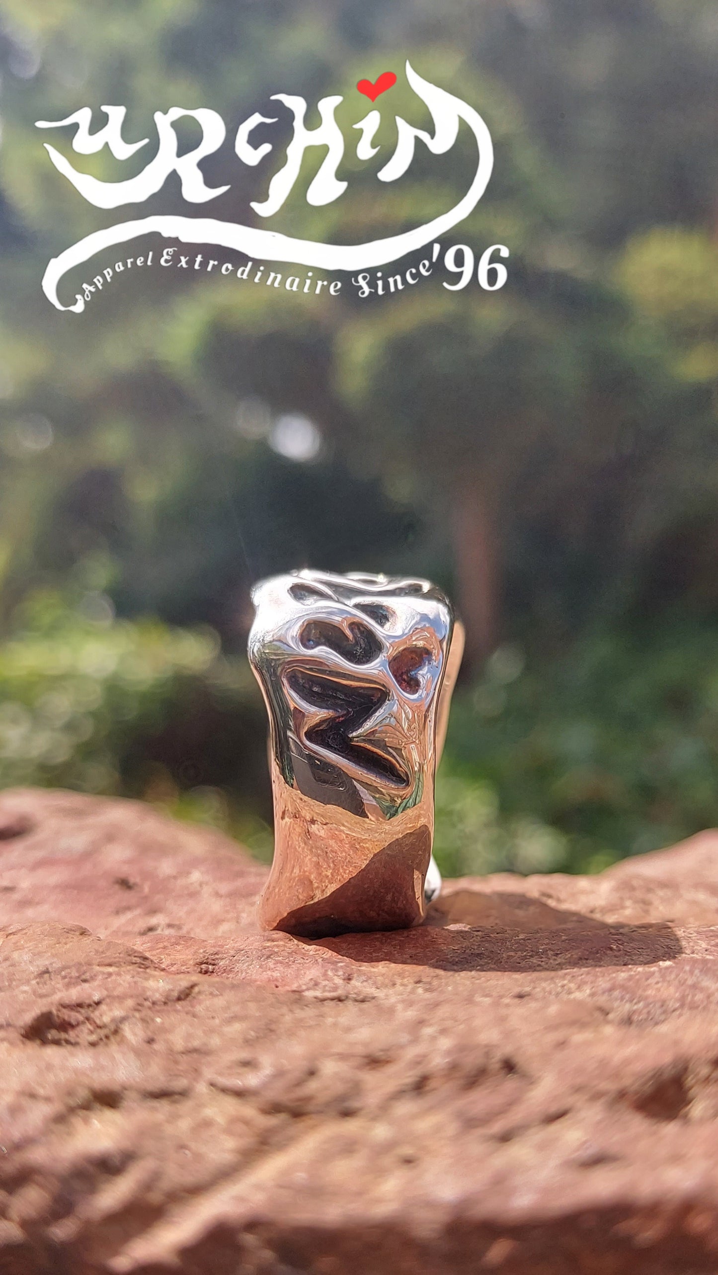 URCHIN Jewellery-'Phat' Urchin Logo Ring. Solid Silver. Hallmarked. Custom Sizes Available. Hand Made in the UK.