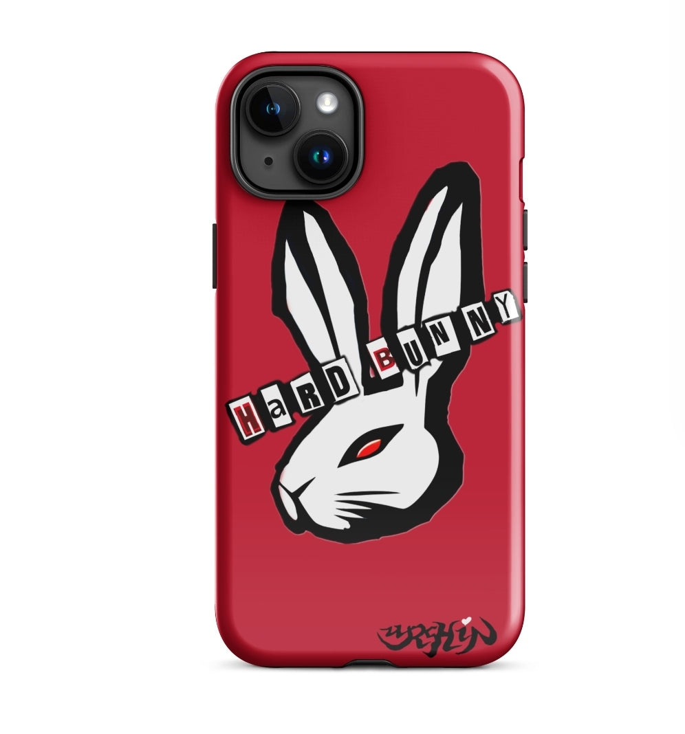 URCHIN - HARD BUNNY logo. Red. Tough Case for iPhone®