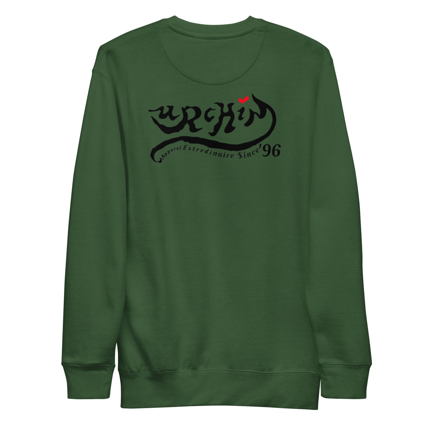 URCHIN 'LOVE U' Black Logo. Premium Cotton Sweatshirt. Choice of Colours. Unisex.