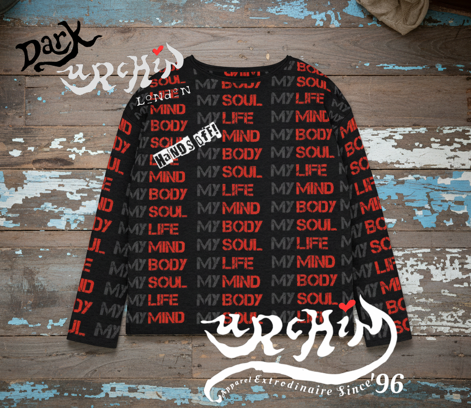 DARK URCHIN 'HANDS OFF!' Women’s straight bottom knitted sweater. 4 Size Options.
