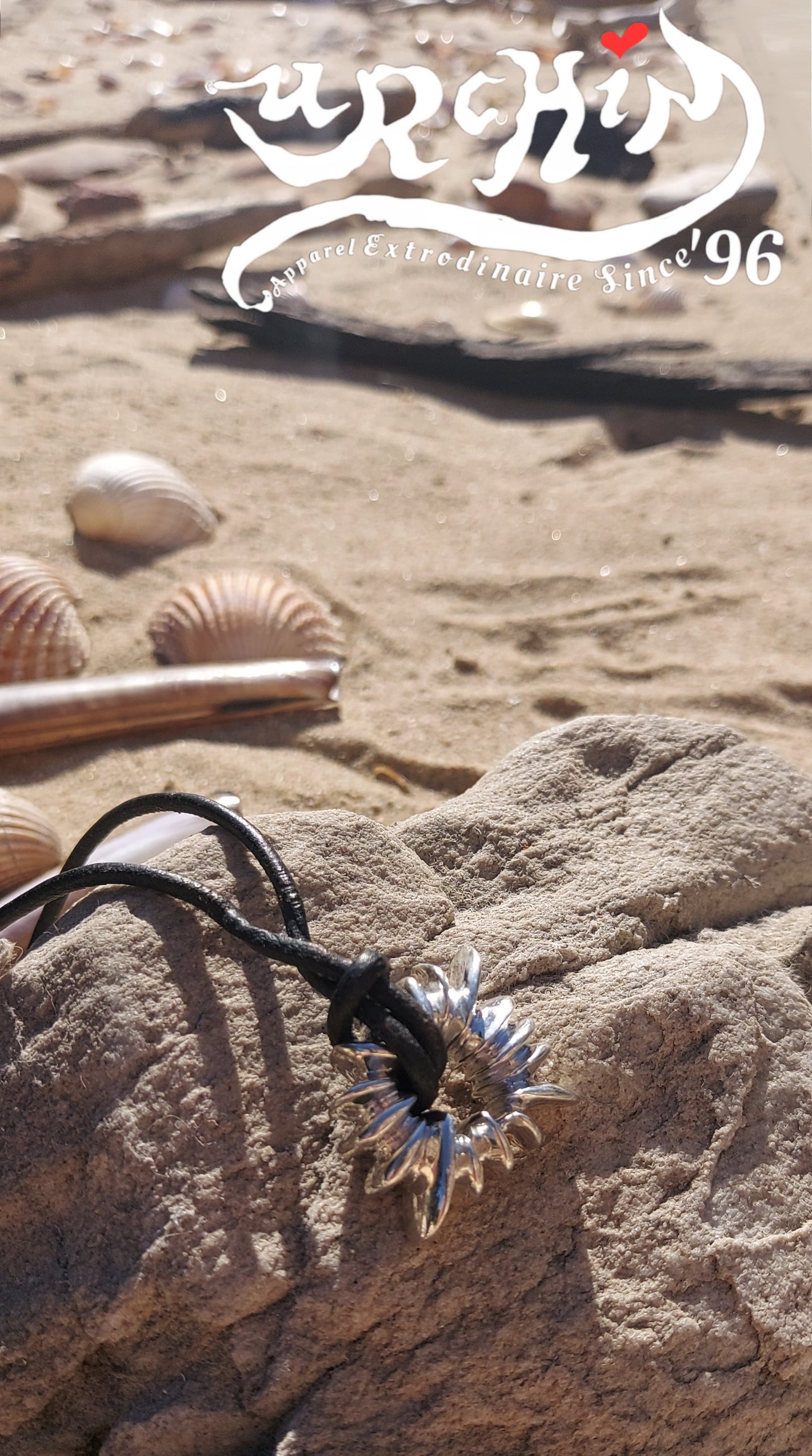 URCHIN Jewellery -'Urchin' Pendant. Solid Silver, Hallmarked. Hand-made in UK.