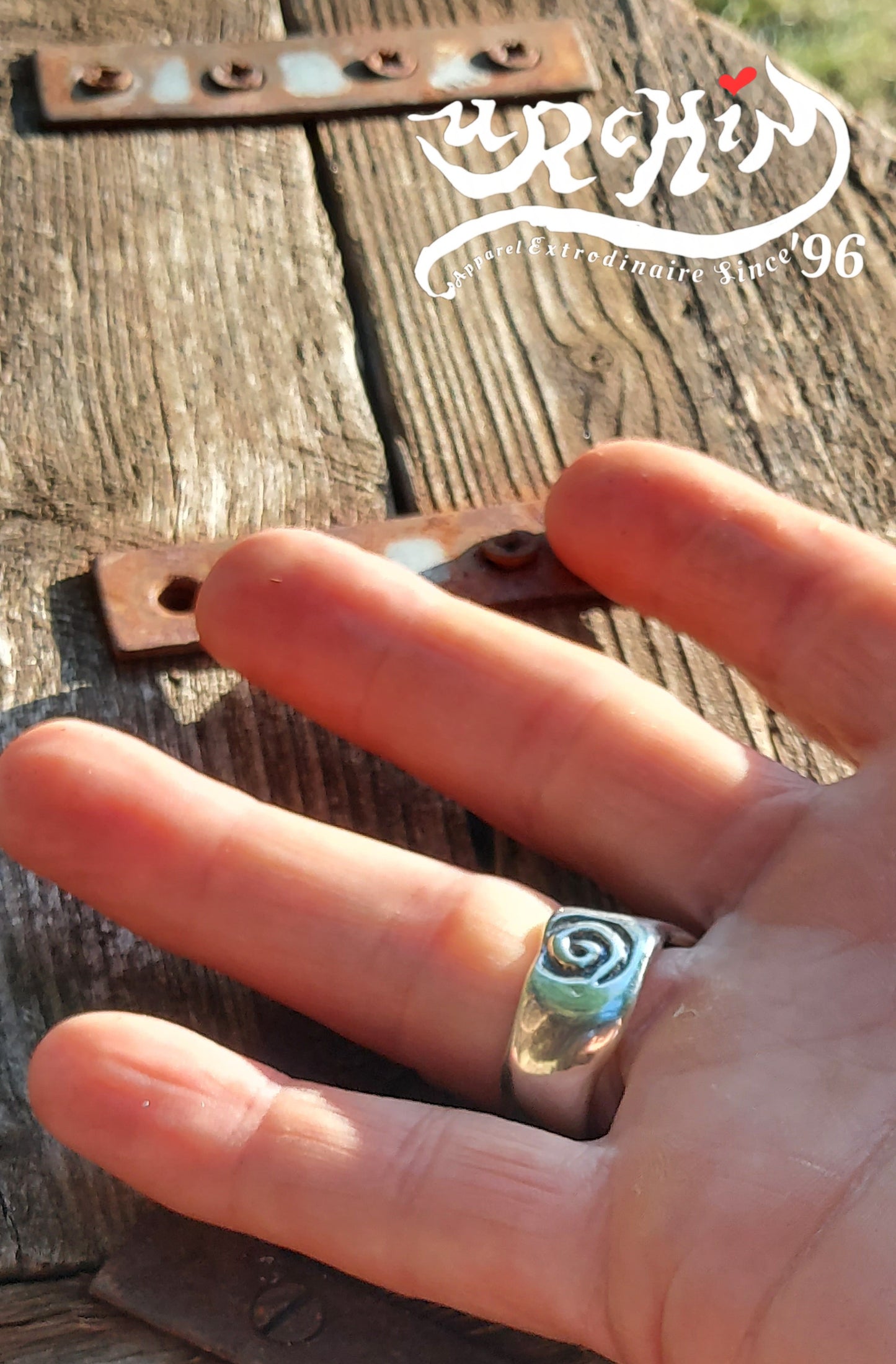 URCHIN Jewellery-'Phat' Urchin Logo Ring. Solid Silver. Hallmarked. Custom Sizes Available. Hand Made in the UK.