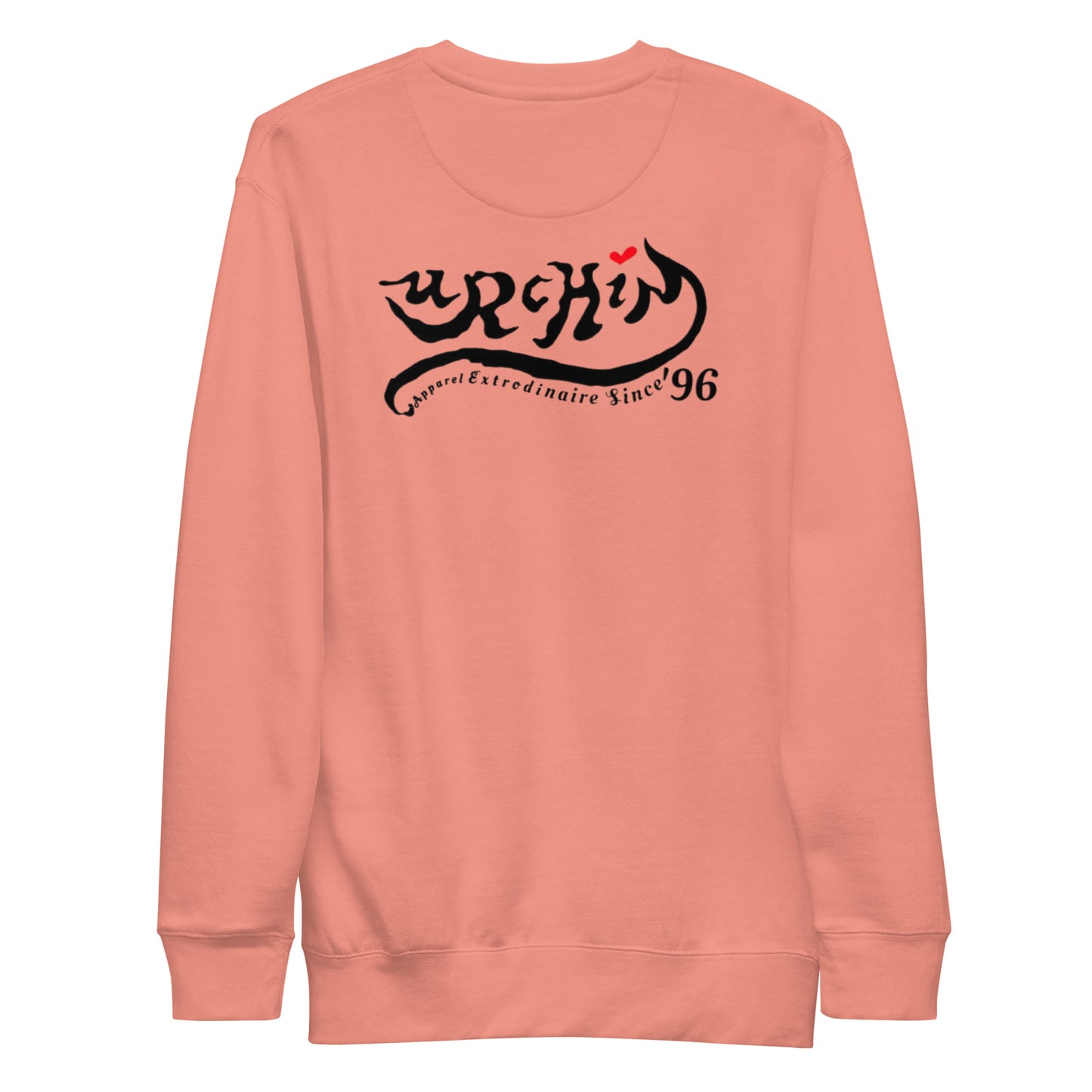 URCHIN 'LOVE U' Black Logo. Premium Cotton Sweatshirt. Choice of Colours. Unisex.