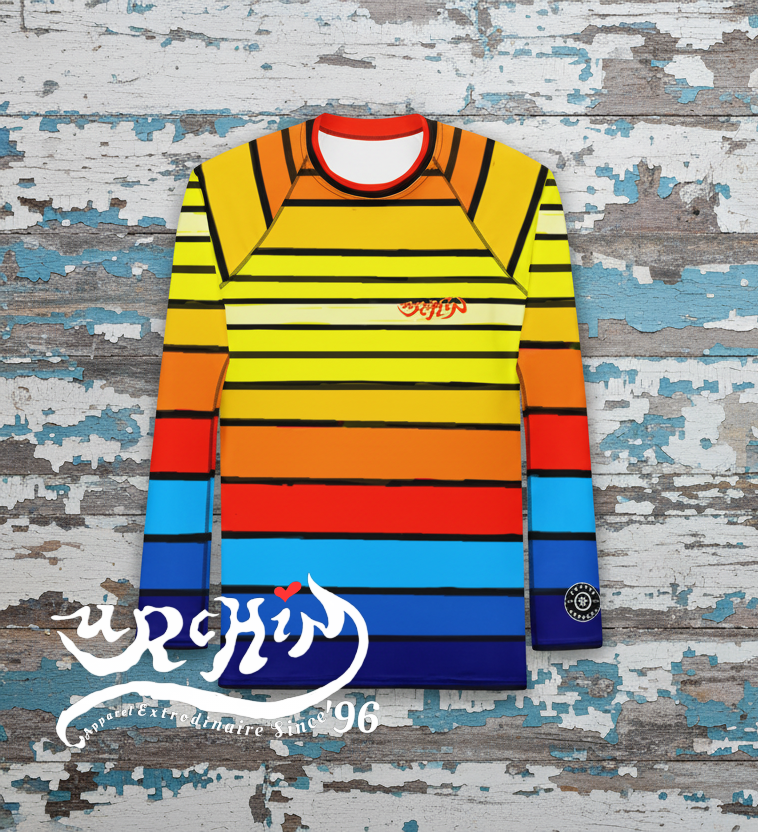URCHIN 'SURF SUNRISE' Men's Rash Guard