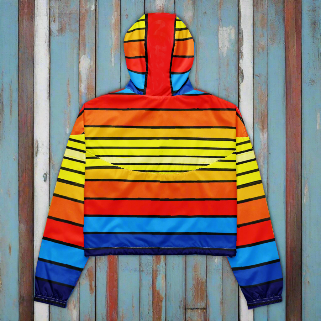 URCHIN 'SURF SUNRISE' Women’s cropped windbreaker.