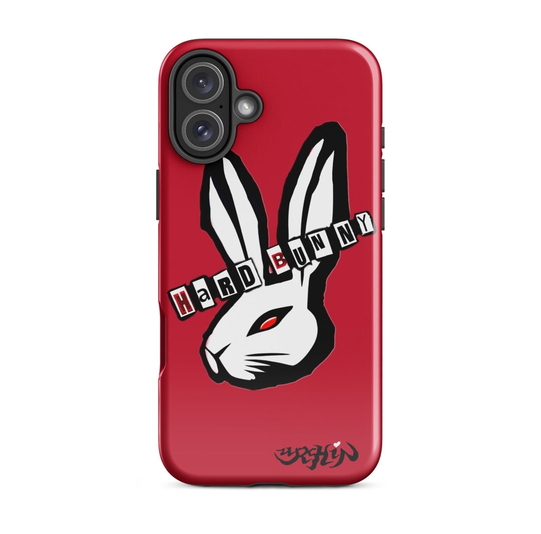 URCHIN - HARD BUNNY logo. Red. Tough Case for iPhone®