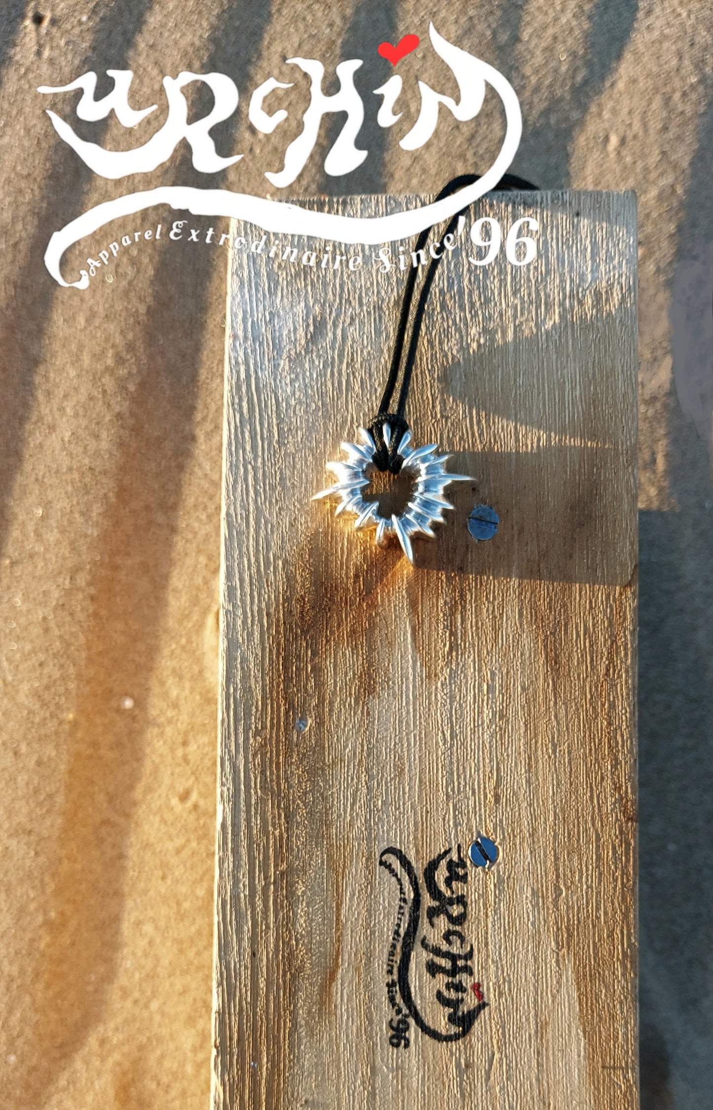 URCHIN Jewellery -'Urchin' Pendant. Solid Silver, Hallmarked. Hand-made in UK.
