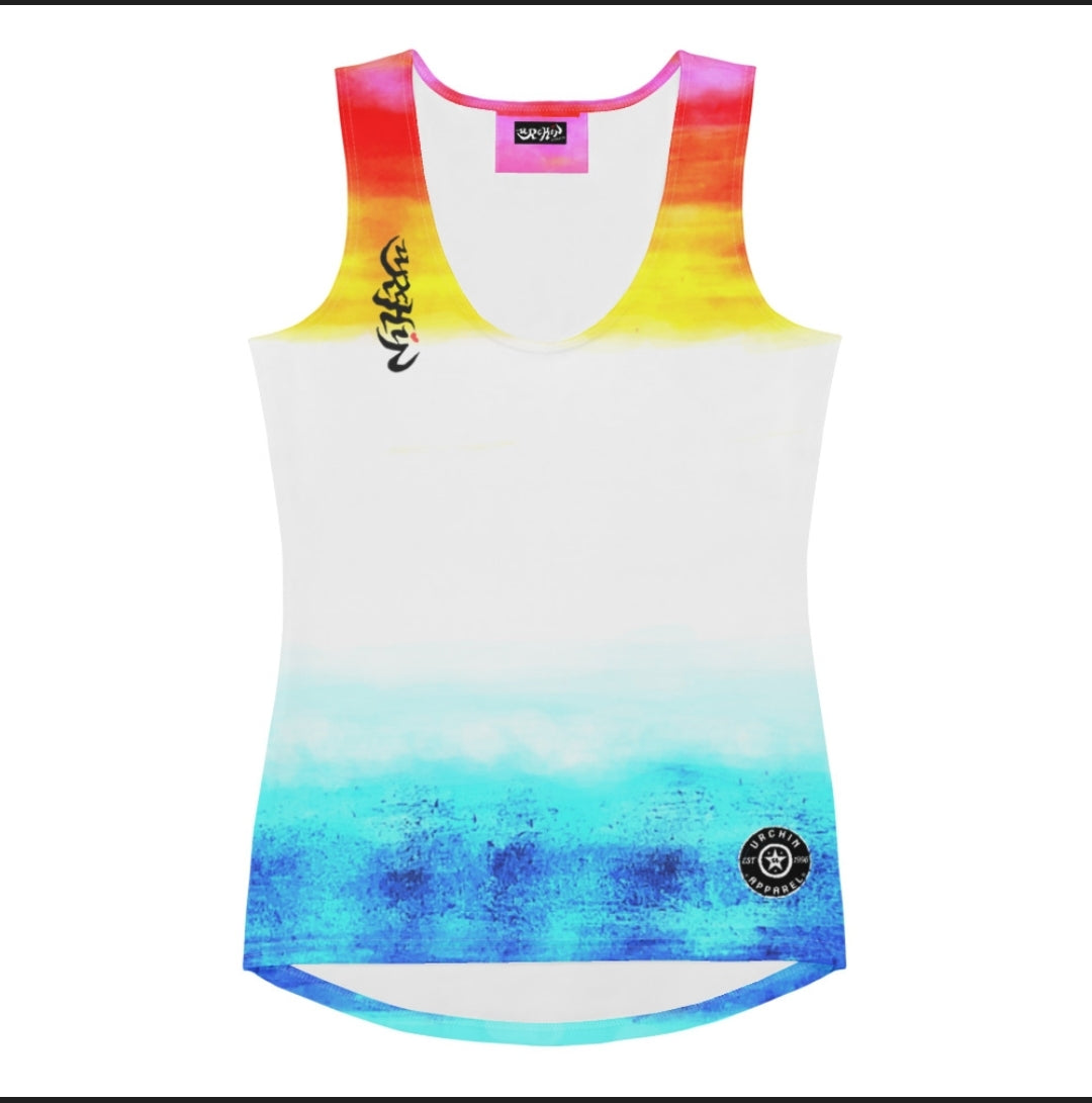 URCHIN- 'SUNSET BEACH' Womens Tank Top. Choice of Sizes.