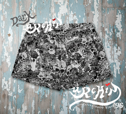 DARK URCHIN SKULL STORM 'METAL' Women’s pajama shorts