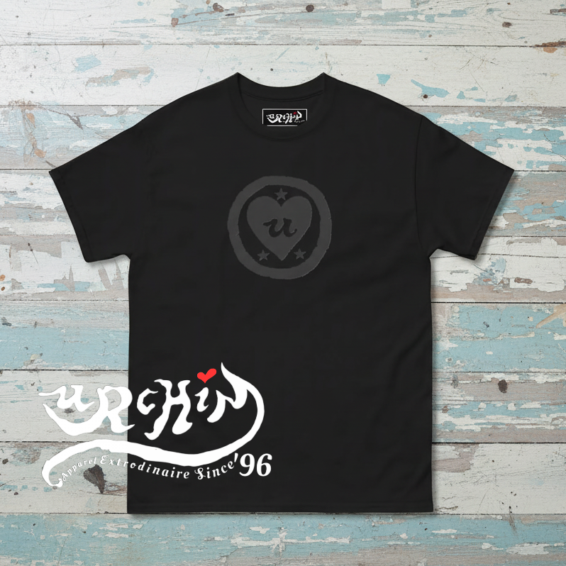 URCHIN-'LOVE U' Black Logo. Unisex Cotton T Shirt. Choice of Colours. Choice of Sizes.