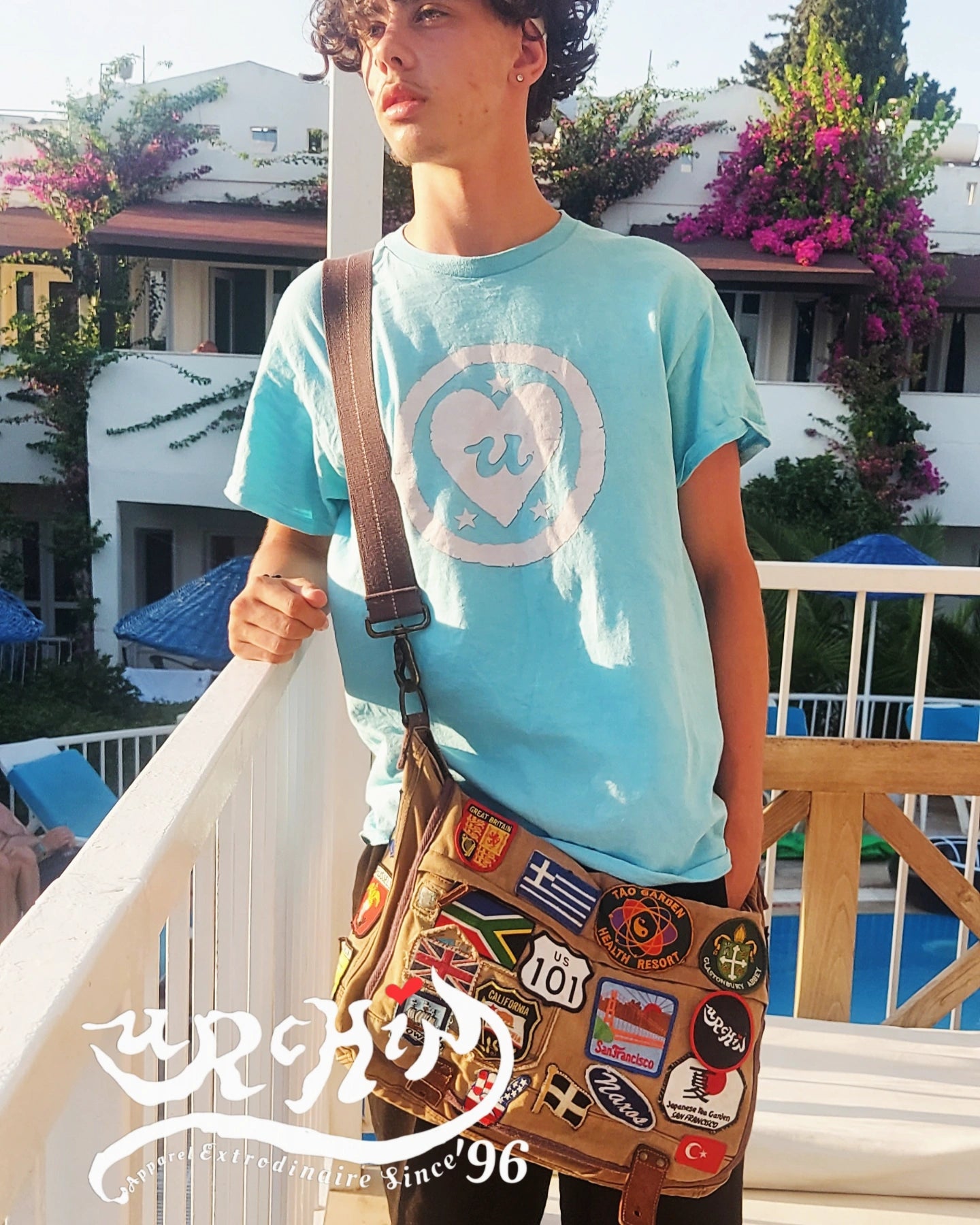 URCHIN-'LOVE U' White Logo. Cotton T Shirt. Choice of Colours. Unisex