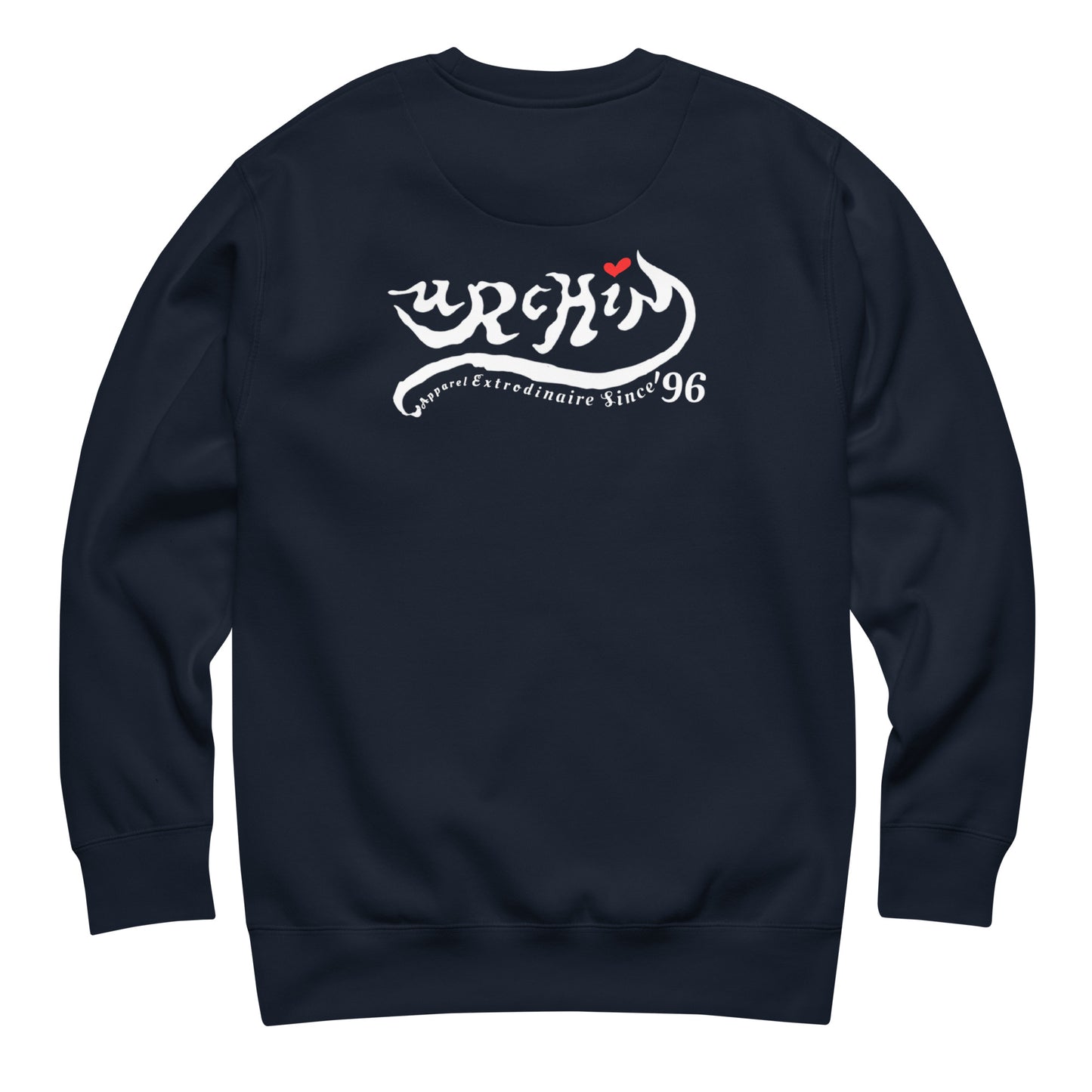 URCHIN 'LOVE U' White Logo. Premium Cotton Sweatshirt. Choice of Colours. Unisex.