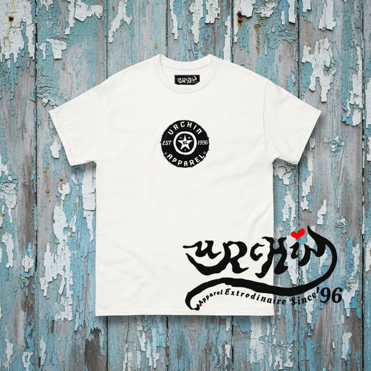 URCHIN 'Urchin Apparel U Star' B &W Logo. Choice of Colours. Unisex.