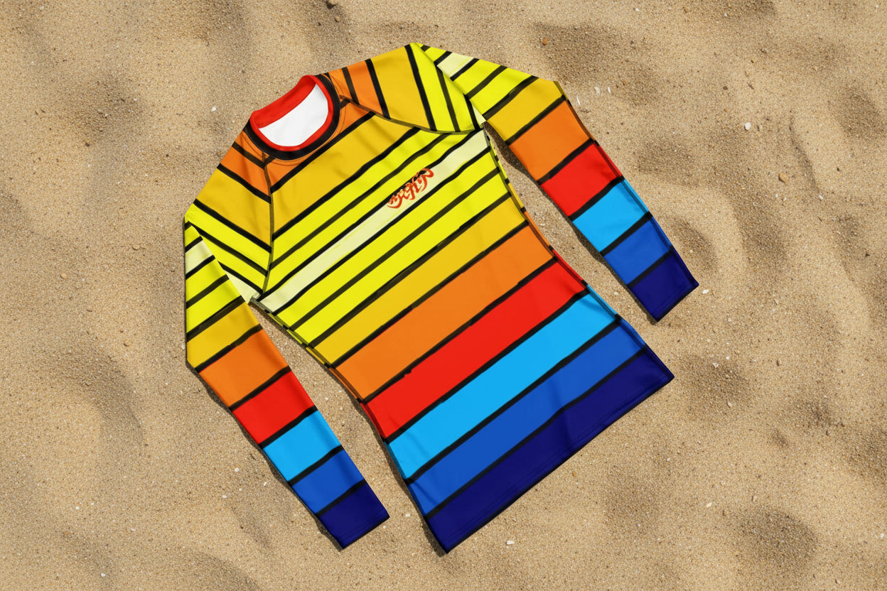 URCHIN 'SURF SUNRISE' Men's Rash Guard