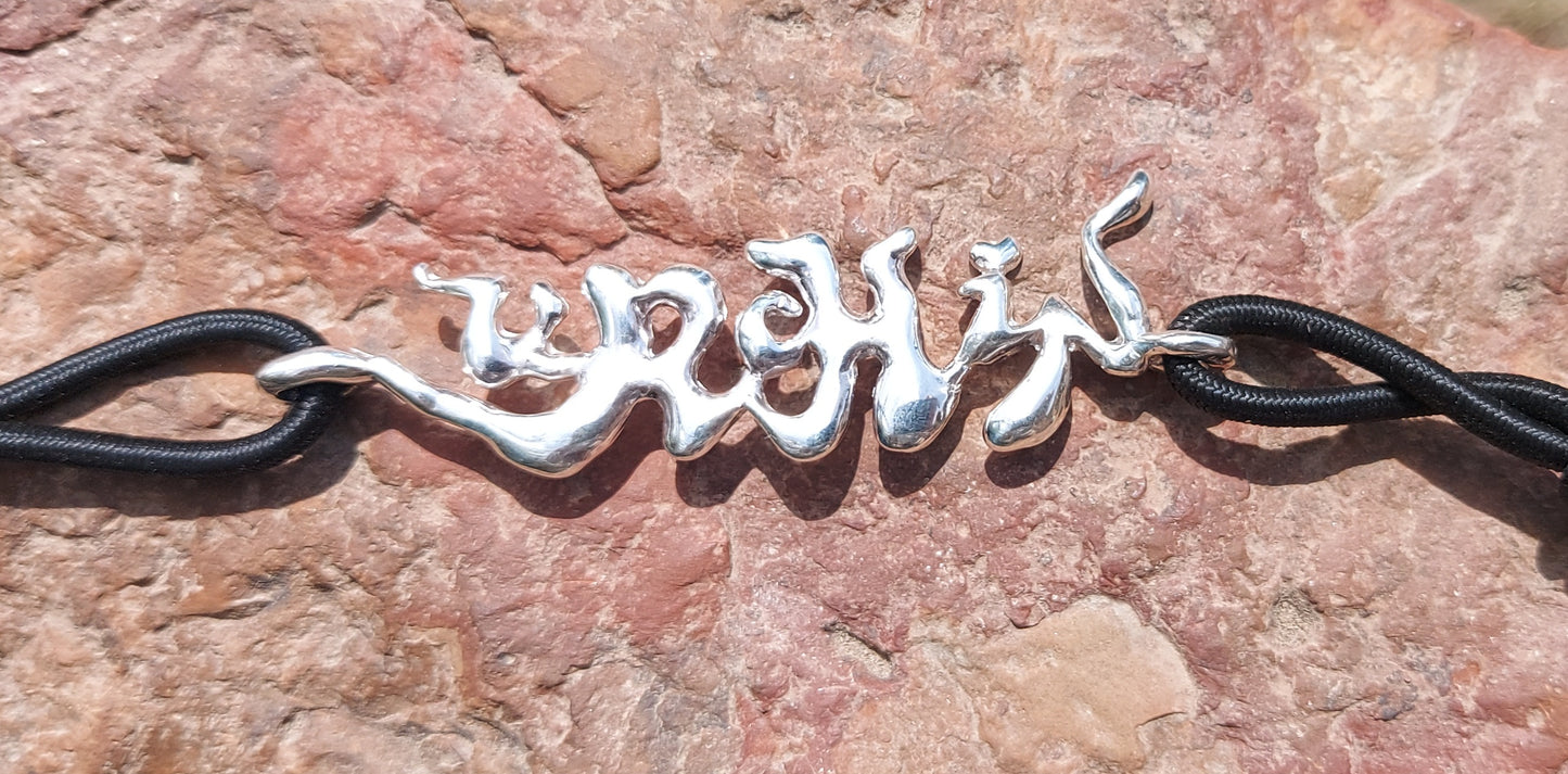 URCHIN 'URCHIN' Logo Womens Choker Pendant. Solid Silver. Hallmarked and Hand-made in UK.