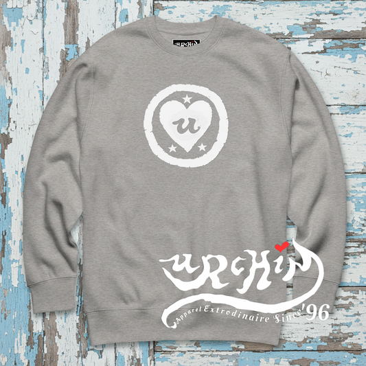 URCHIN 'LOVE U' White Logo. Premium Cotton Sweatshirt. Choice of Colours. Unisex.
