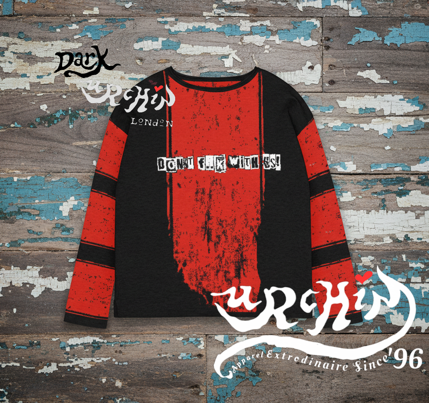 DARK URCHIN 'DONT F..K WITH US' Women’s straight bottom knitted sweater.