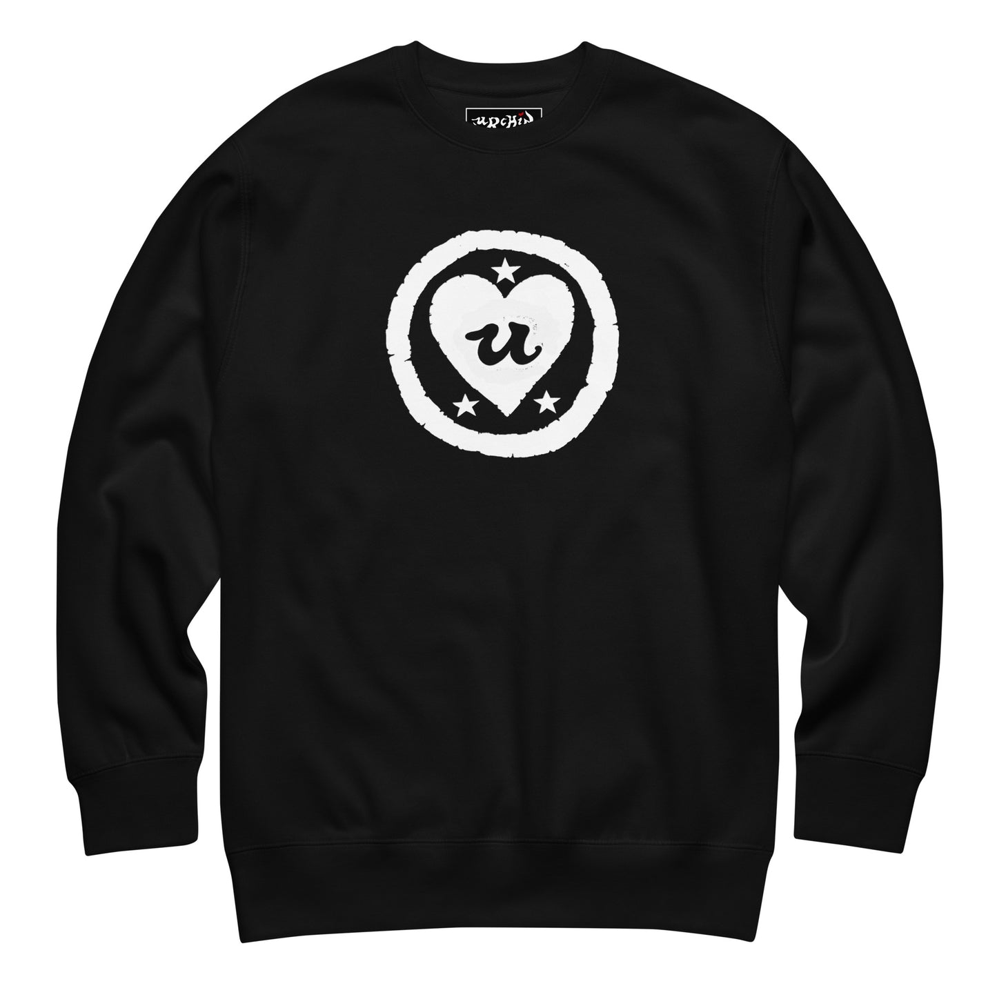 URCHIN 'LOVE U' White Logo. Premium Cotton Sweatshirt. Choice of Colours. Unisex.