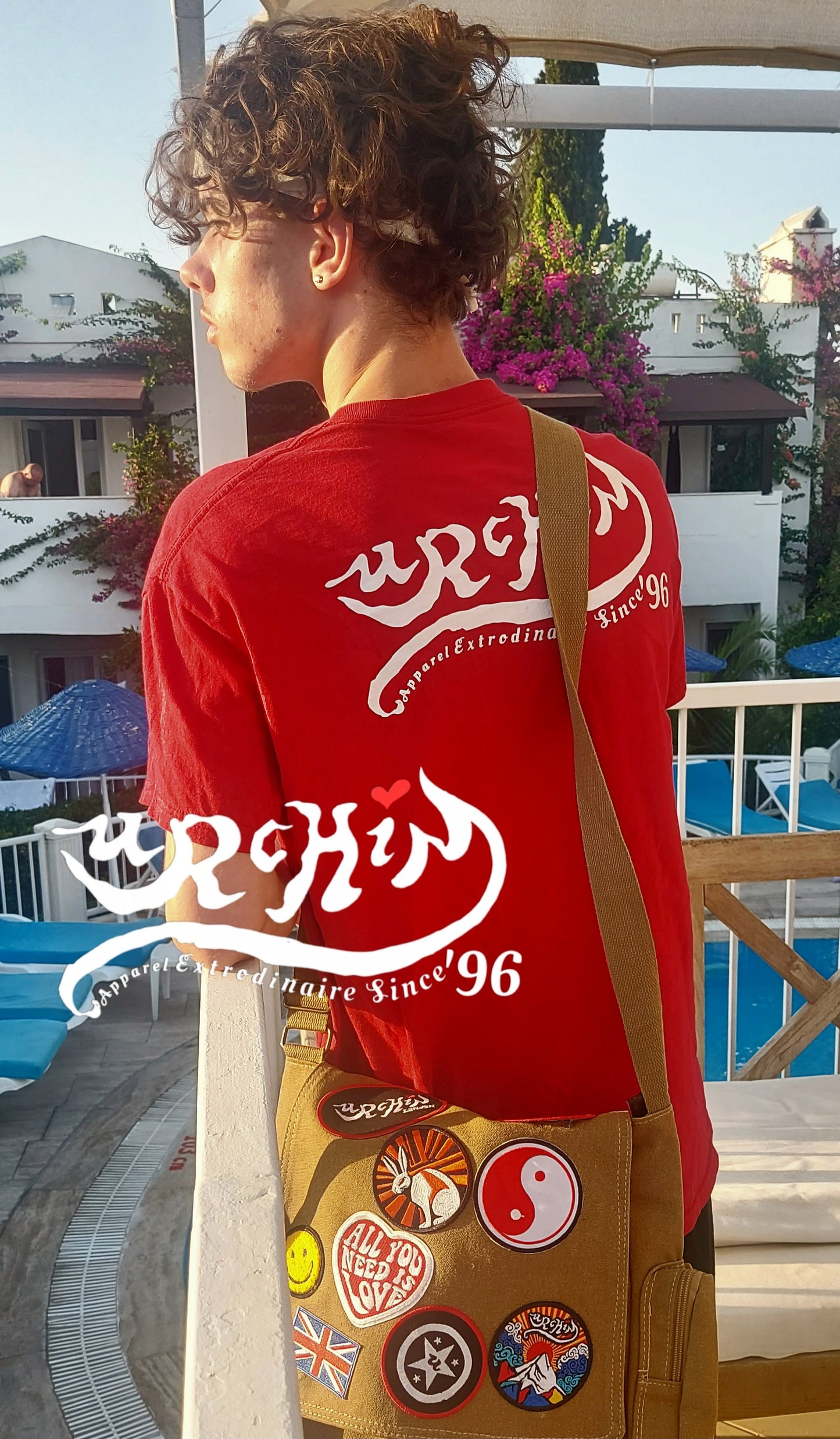 URCHIN-'LOVE U' White Logo. Cotton T Shirt. Choice of Colours. Unisex