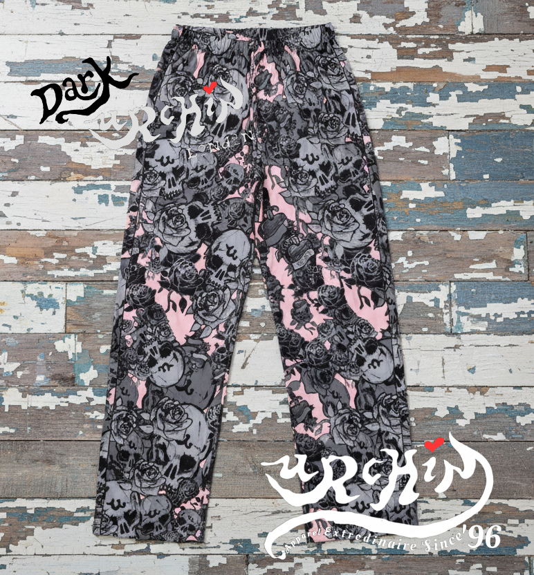DARK URCHIN SKULL STORM 'CORAL' Women’s pajama pants