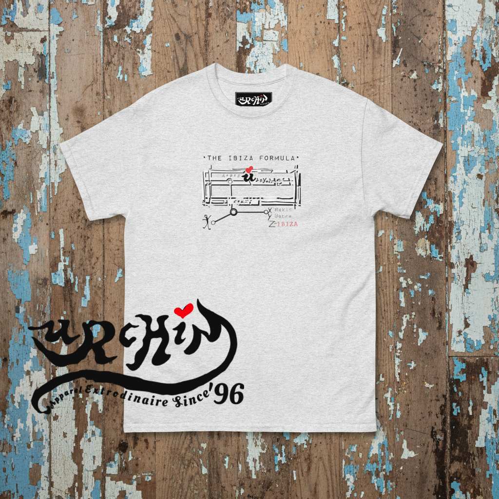 URCHIN 'IBIZA FORMULA' Unisex T Shirt. Light Colours.