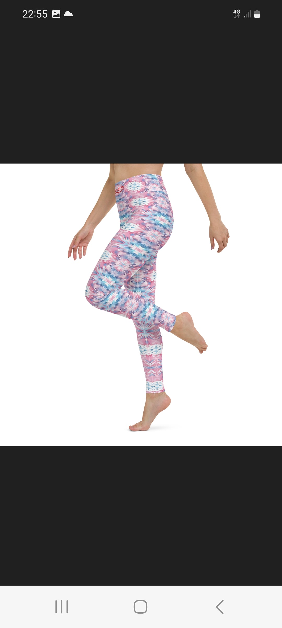 URCHIN Clothes & Sportswear 'CORAL SEA' Pink & Blue Tie Dye. Yoga Leggings. Choice of Sizes.