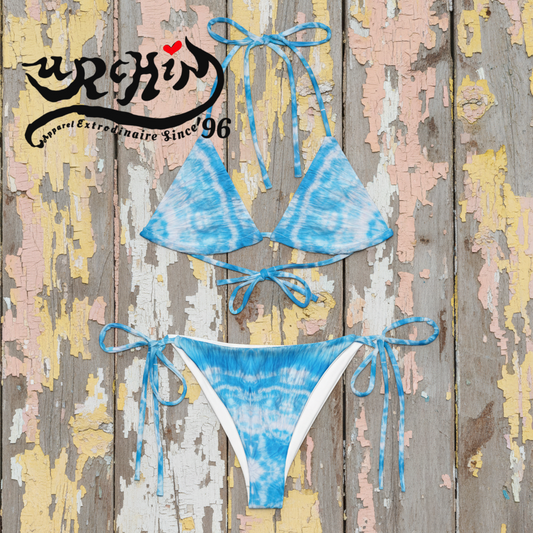 URCHIN 'OCEAN DRIFT' Original Tie Dye print. Recycled string bikini