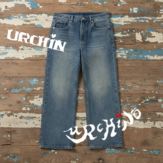 URCHIN Men’s Vintage Wash Straight Leg Denim Urchino's