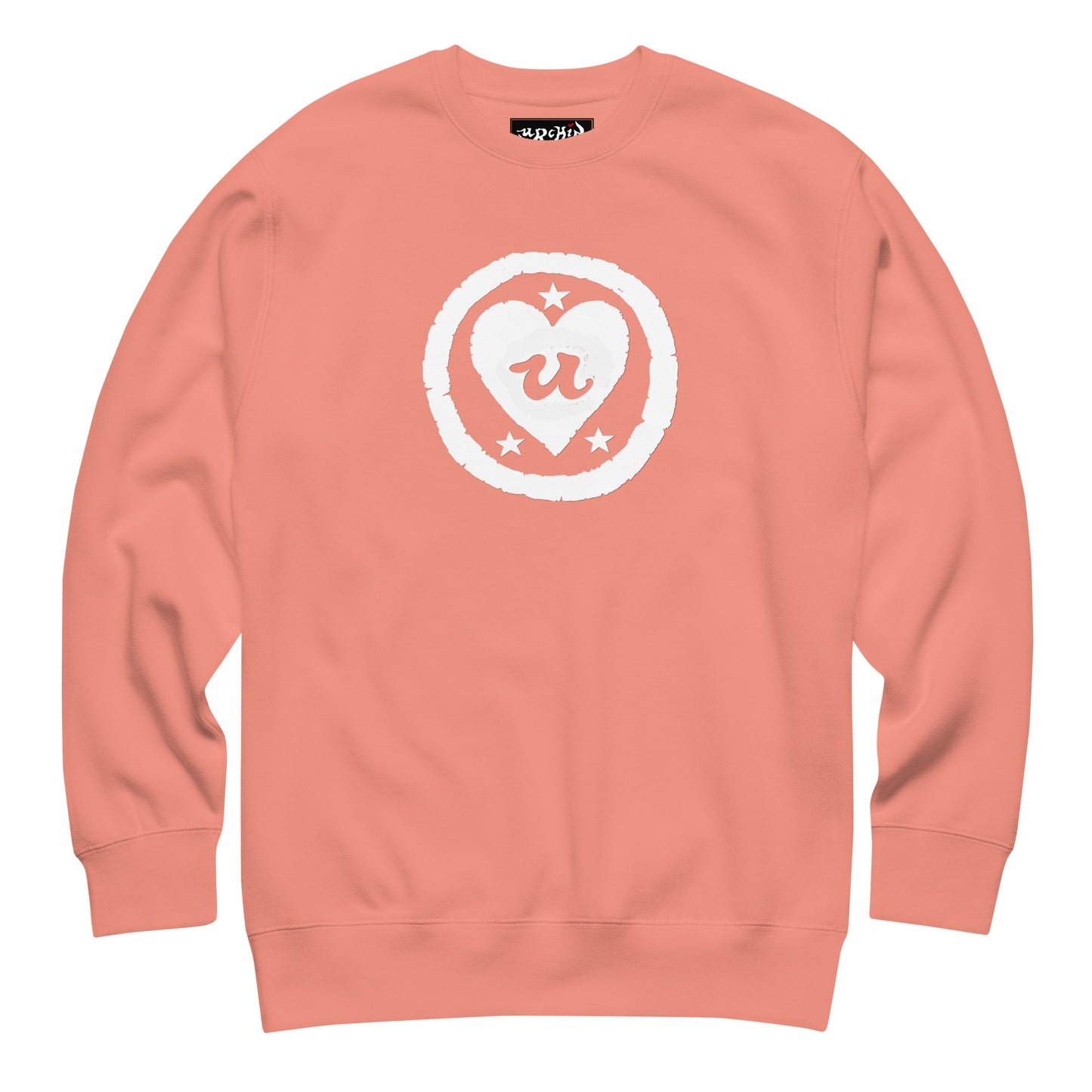 URCHIN 'LOVE U' White Logo. Premium Cotton Sweatshirt. Choice of Colours. Unisex.
