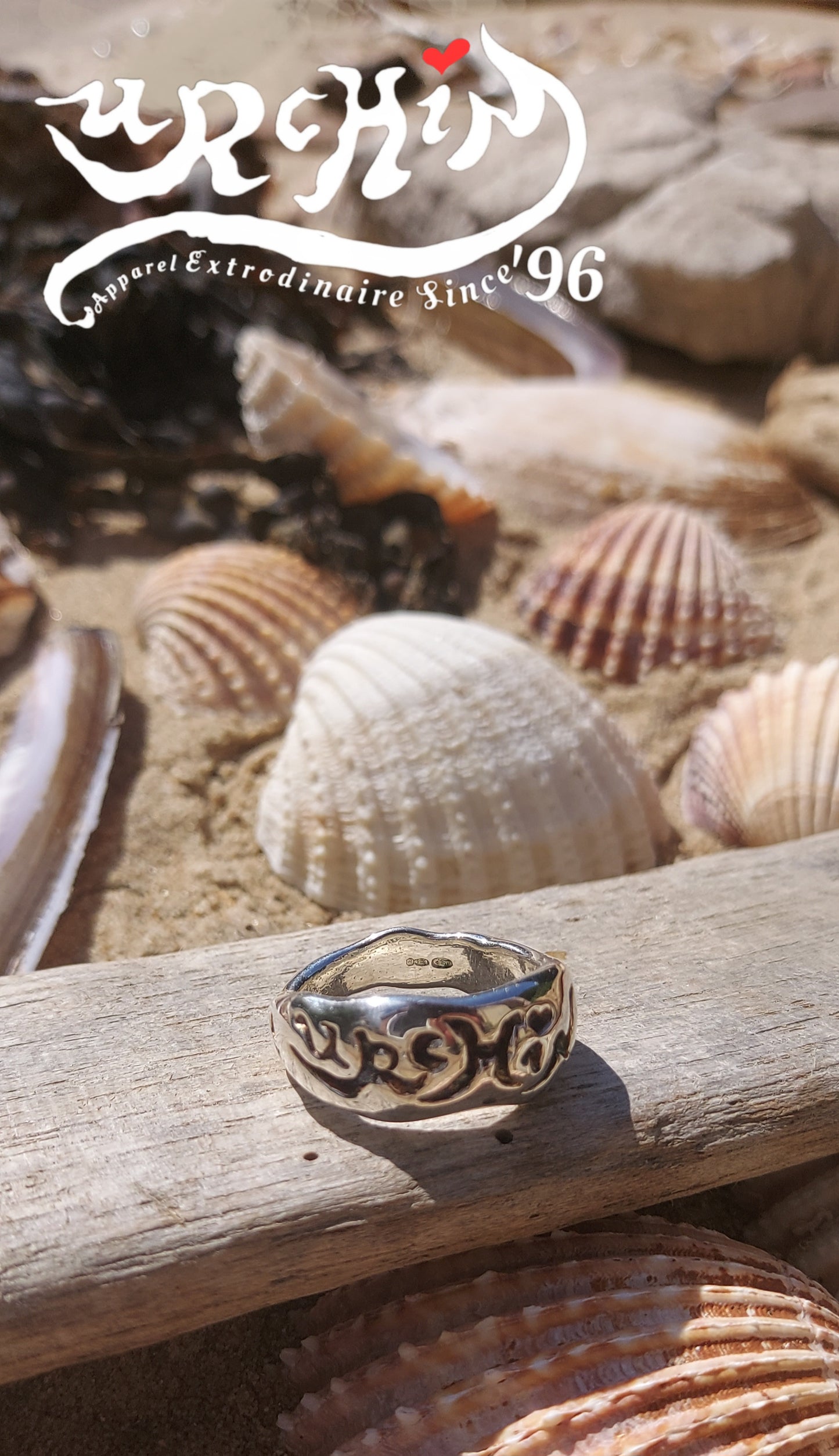 URCHIN Jewellery - 'Skinny' Urchin Logo Ring. Hallmarked. Handmade in the UK. Choice of Custom Sizes available.